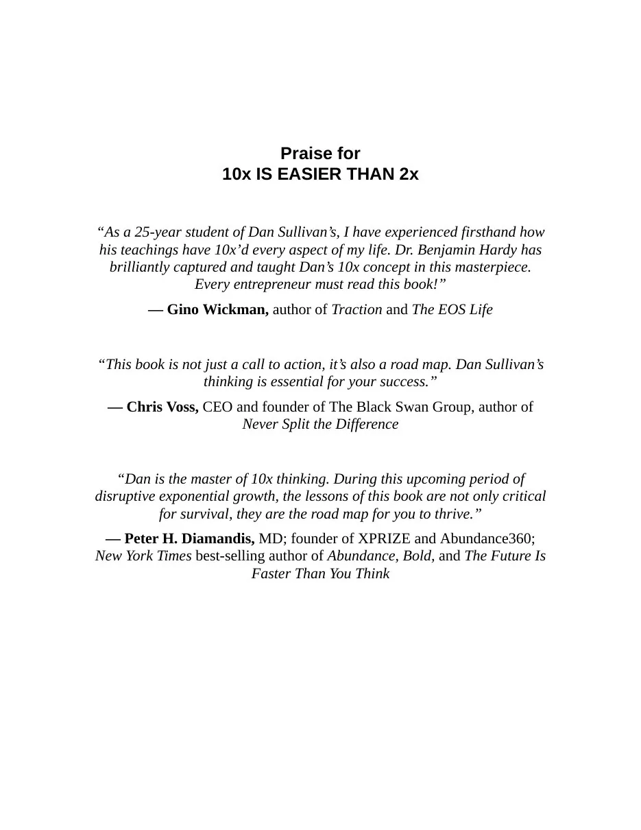10x Is Easier Than 2x by Dr. Benjamin Hardy and Dan Sullivan preview 4