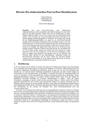 Bitcoin: A peer to peer electronic cash system by satoshi Nakamoto
