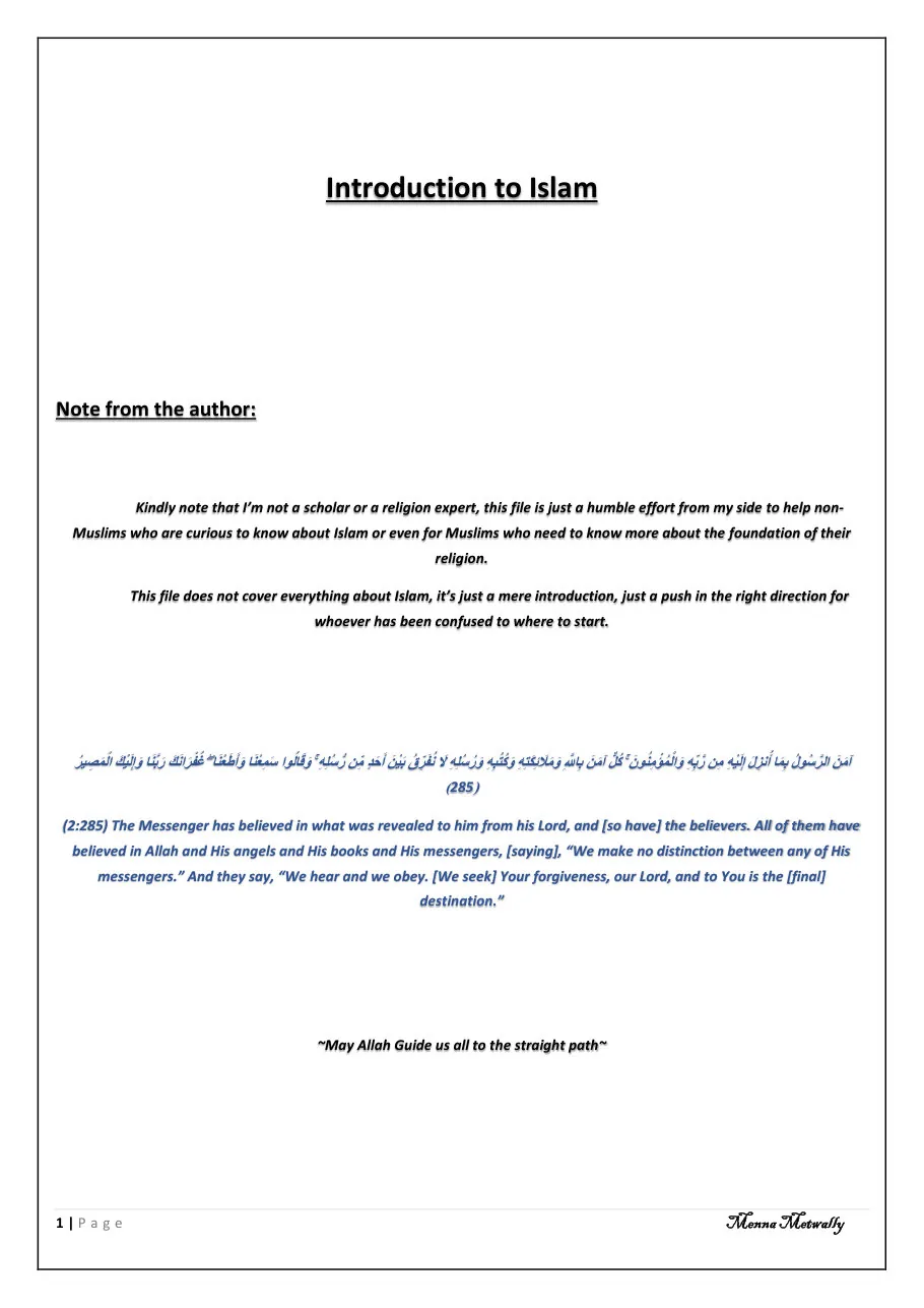 Introduction to Islam, A comprehensive guide by Menna Metwally preview 5