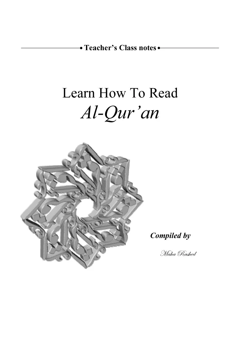 Simplified Yasarna, Learn how to read Arabic/ Quran